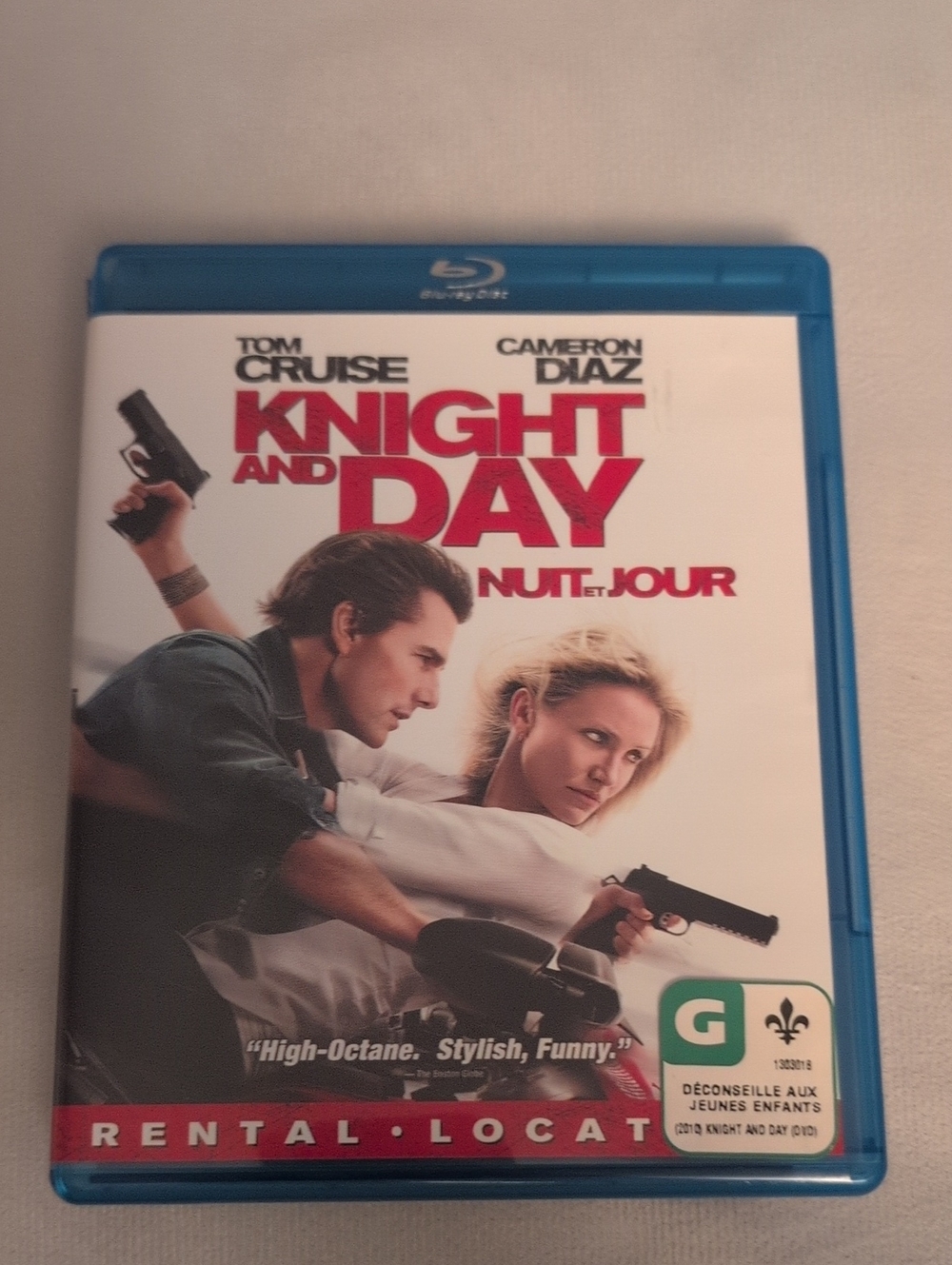 Knight and Day / Nuit et Jour Blu-ray Bilingual Canadian Edition Tom Cruise 
​